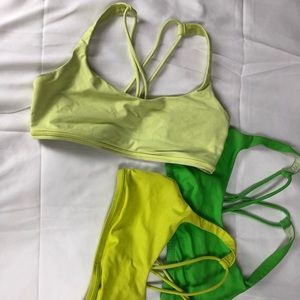 LuluLemon Free to Be Bra - Lt. Lemon, size 8